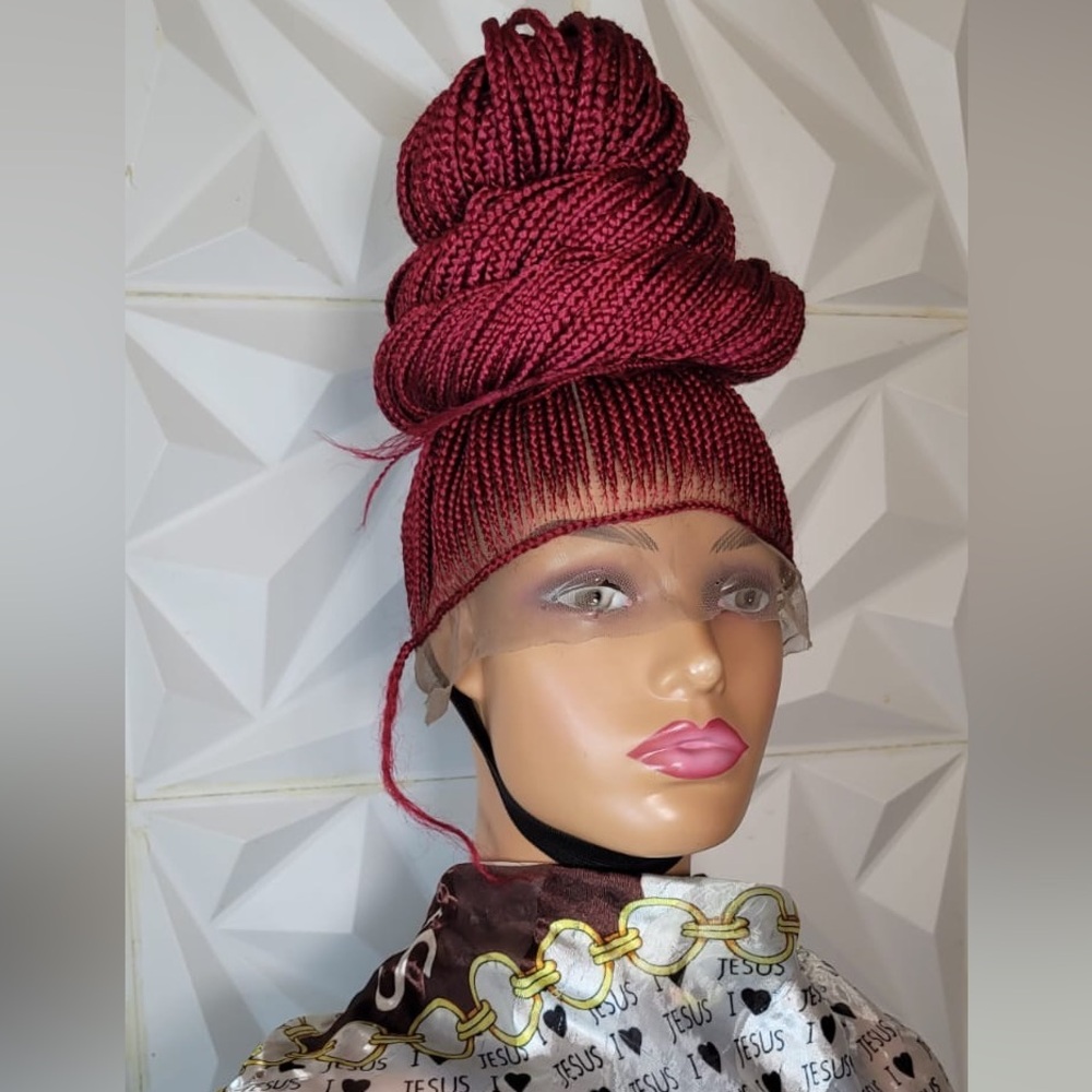 Stylish Burgundy Braided Wig